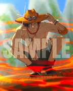 Ace illustration print by Kaiser (One Piece fan art) — preview