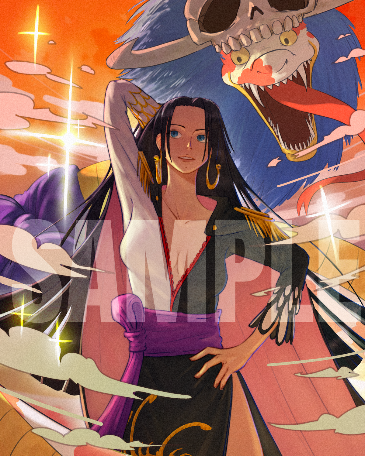 Boa Hancock illustration print by Kaiser (One Piece fan art) — preview