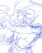 crocodile proceso de dibujo - boceto