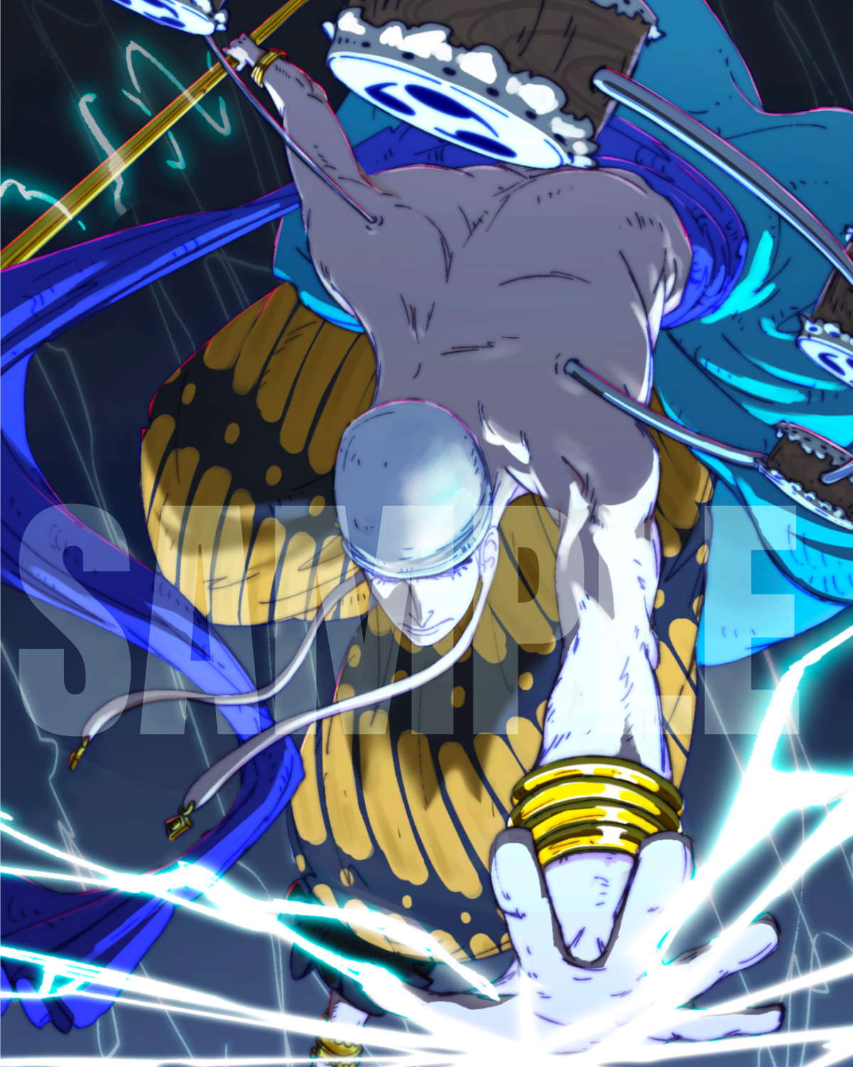 Enel illustration print by Kaiser (One Piece fan art) — preview