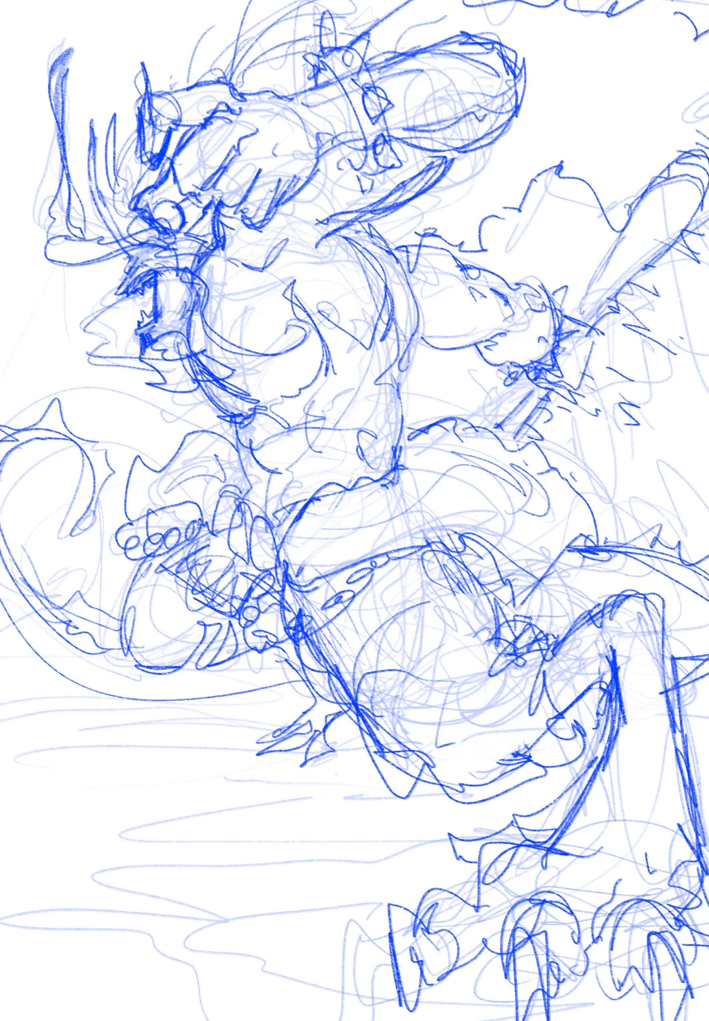kaido proceso de dibujo - boceto