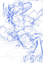 kaido proceso de dibujo - boceto