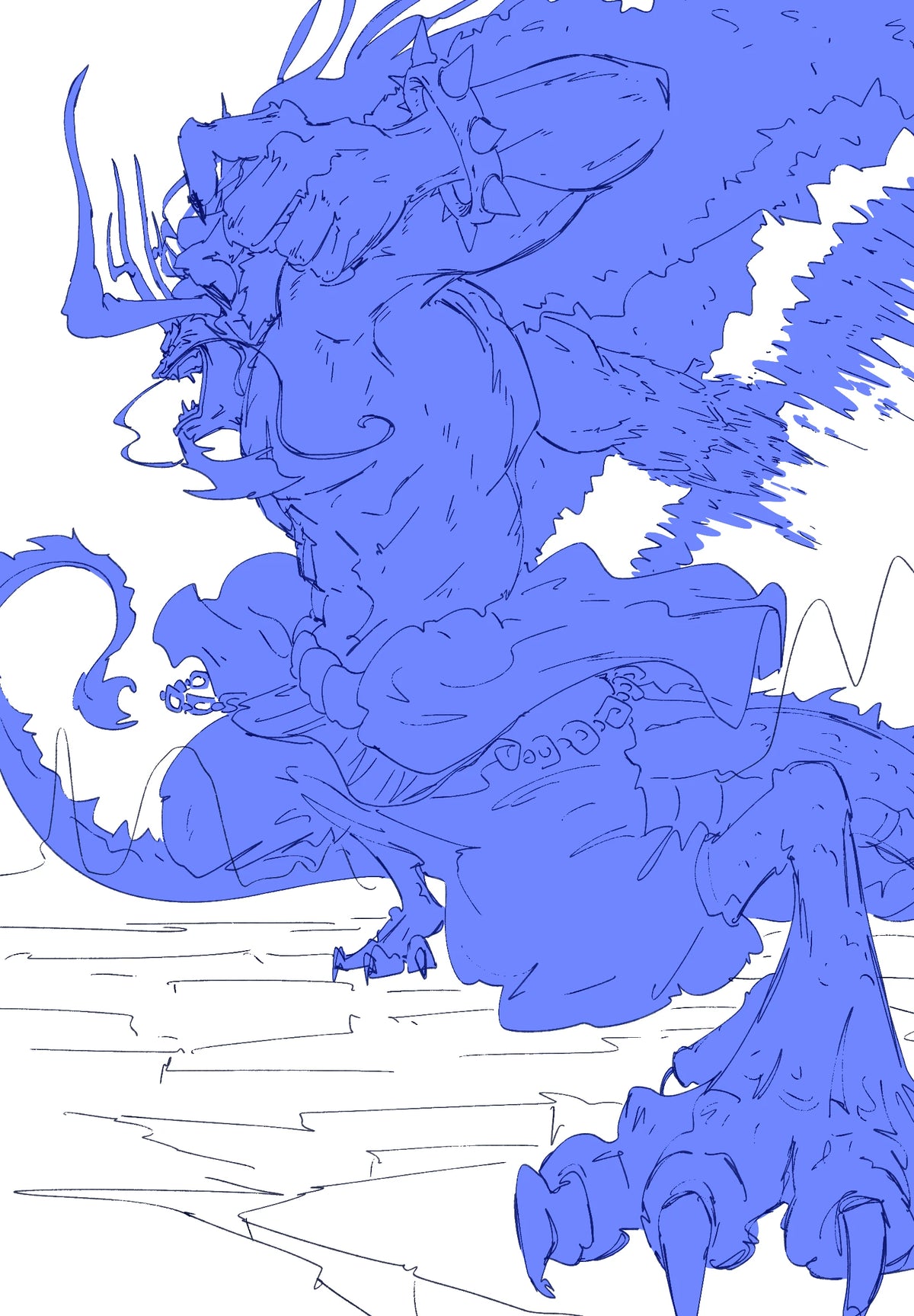 kaido proceso de dibujo - lineart