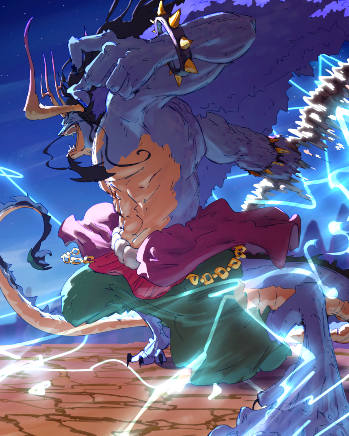 Kaido digital PSD file by Kaiser (One Piece fan art)