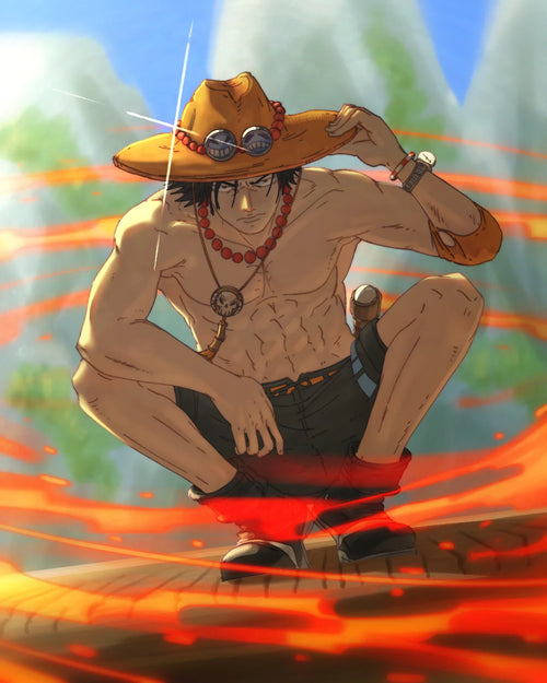 Ace digital PSD file by Kaiser (One Piece fan art)