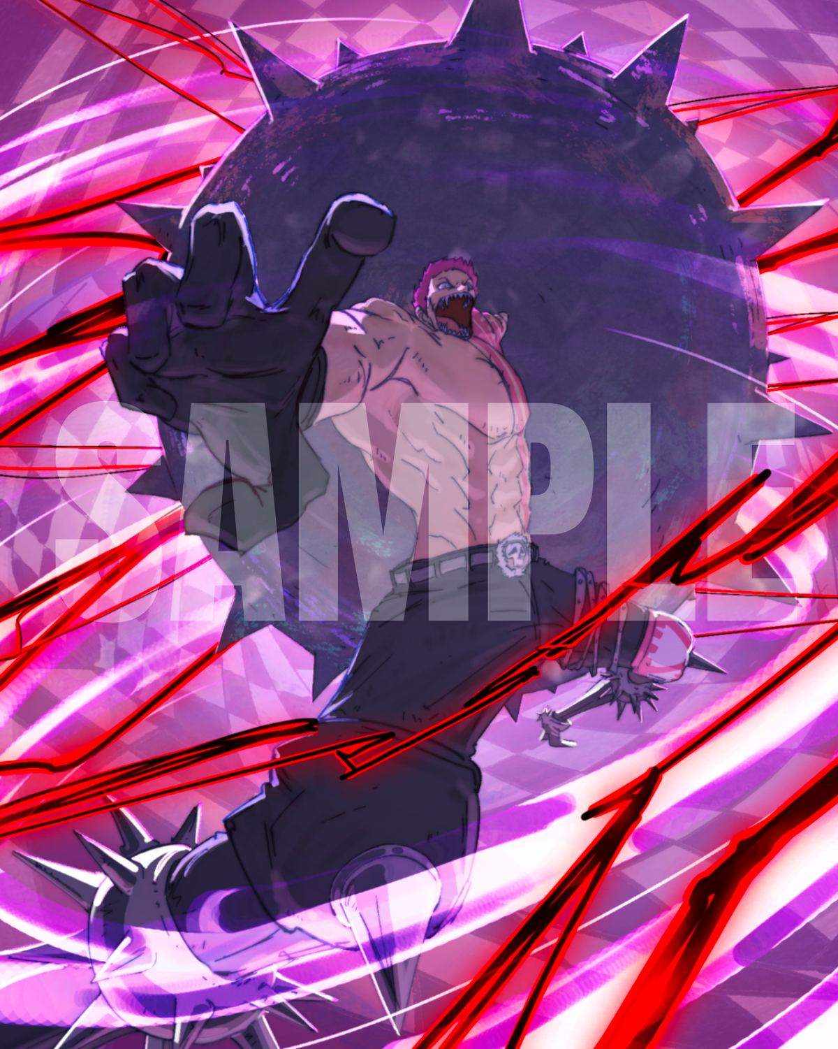 Katakuri illustration print by Kaiser (One Piece fan art) — preview