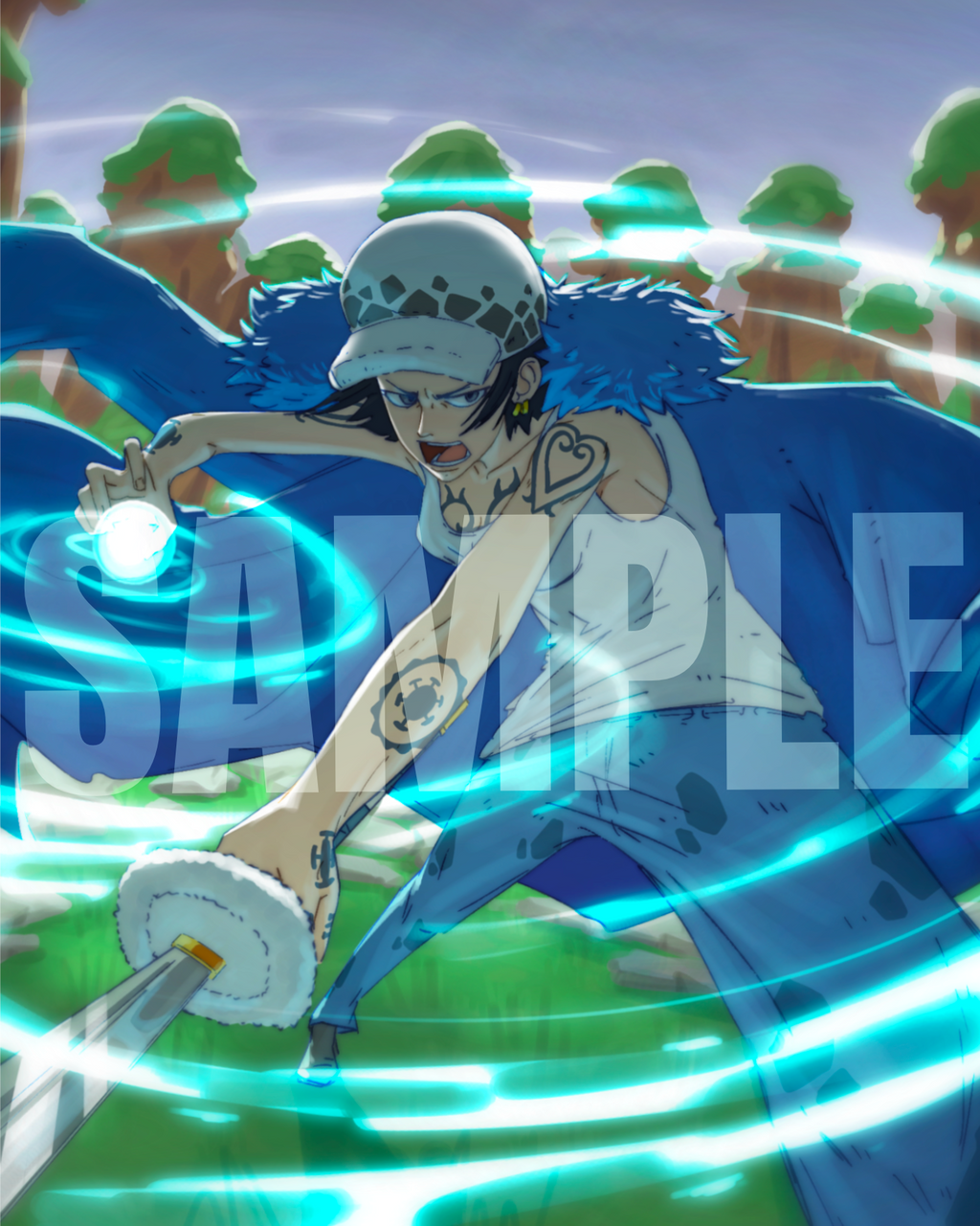 Law illustration print by Kaiser (One Piece fan art) — preview
